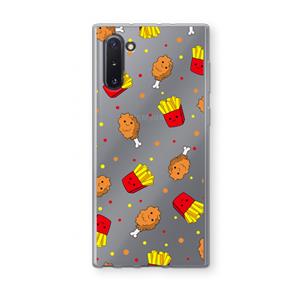 CaseCompany Chicken 'n Fries: Samsung Galaxy Note 10 Transparant Hoesje