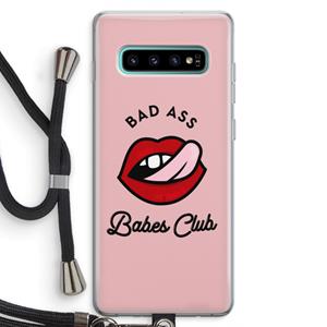 CaseCompany Badass Babes Club: Samsung Galaxy S10 Plus Transparant Hoesje met koord