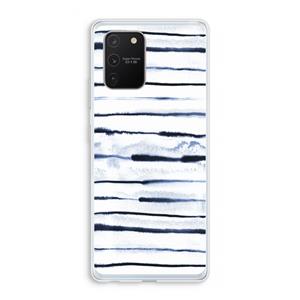 CaseCompany Ink Stripes: Samsung Galaxy S10 Lite Transparant Hoesje