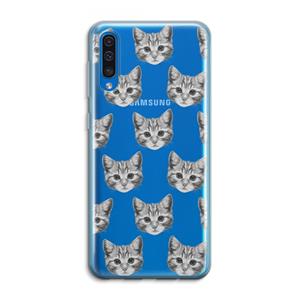 CaseCompany Kitten: Samsung Galaxy A50 Transparant Hoesje