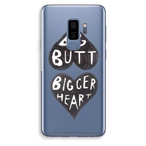 CaseCompany Big butt bigger heart: Samsung Galaxy S9 Plus Transparant Hoesje