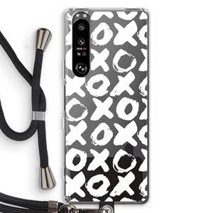 CaseCompany XOXO: Sony Xperia 1 III Transparant Hoesje met koord