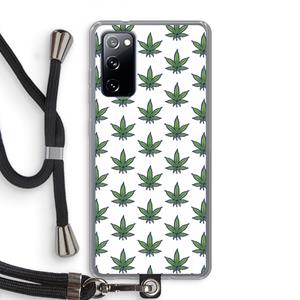 CaseCompany Weed: Samsung Galaxy S20 FE / S20 FE 5G Transparant Hoesje met koord