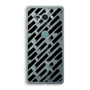 CaseCompany Zwarte vegen: Sony Xperia XZ2 Compact Transparant Hoesje