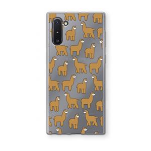 CaseCompany Alpacas: Samsung Galaxy Note 10 Transparant Hoesje