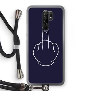 CaseCompany F**k U: Xiaomi Redmi 9 Transparant Hoesje met koord