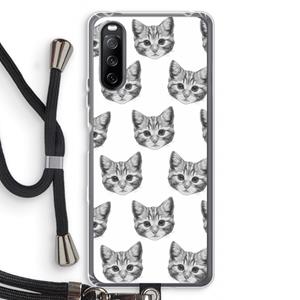 CaseCompany Kitten: Sony Sony Xperia 10 III Transparant Hoesje met koord