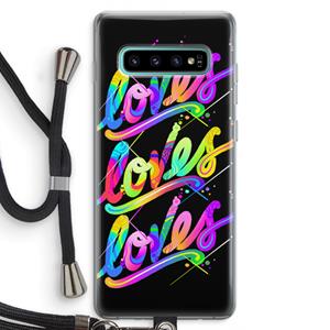 CaseCompany Loves: Samsung Galaxy S10 Plus Transparant Hoesje met koord