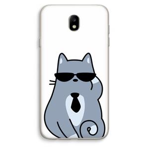 CaseCompany Cool cat: Samsung Galaxy J7 (2017) Transparant Hoesje