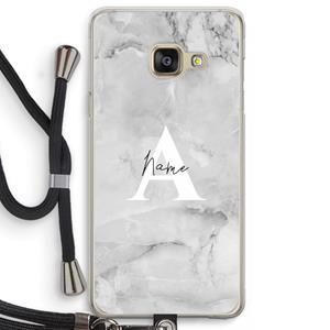 CaseCompany Ivory Marble: Samsung Galaxy A3 (2016) Transparant Hoesje met koord