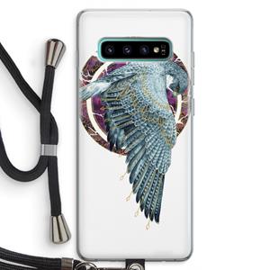CaseCompany Golden Falcon: Samsung Galaxy S10 Plus Transparant Hoesje met koord