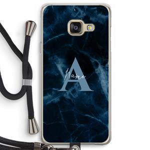 CaseCompany Midnight Marble: Samsung Galaxy A3 (2016) Transparant Hoesje met koord