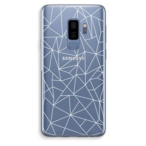 CaseCompany Geometrische lijnen wit: Samsung Galaxy S9 Plus Transparant Hoesje