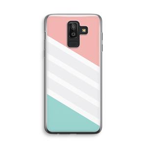 CaseCompany Strepen pastel: Samsung Galaxy J8 (2018) Transparant Hoesje