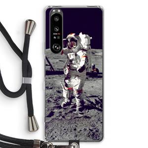 CaseCompany Spaceman: Sony Xperia 1 III Transparant Hoesje met koord