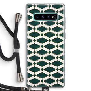 CaseCompany Moroccan tiles: Samsung Galaxy S10 Plus Transparant Hoesje met koord