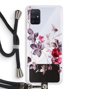 CaseCompany Mooie bloemen: Samsung Galaxy A71 Transparant Hoesje met koord