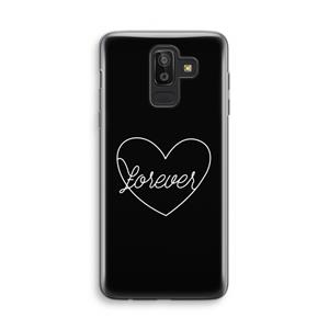 CaseCompany Forever heart black: Samsung Galaxy J8 (2018) Transparant Hoesje