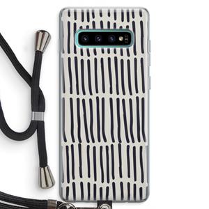 CaseCompany Moroccan stripes: Samsung Galaxy S10 Plus Transparant Hoesje met koord