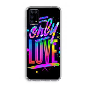 CaseCompany Only Love: Samsung Galaxy M31 Transparant Hoesje