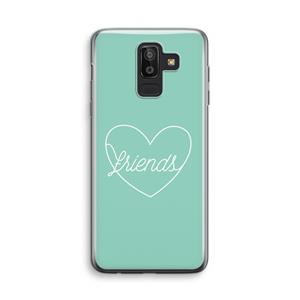 CaseCompany Friends heart pastel: Samsung Galaxy J8 (2018) Transparant Hoesje