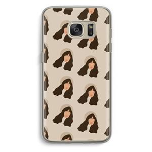 CaseCompany Bonjour mon amour: Samsung Galaxy S7 Transparant Hoesje