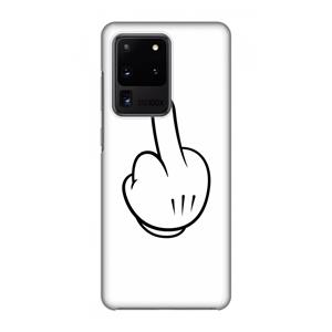 CaseCompany Middle finger white: Volledig geprint Samsung Galaxy S20 Ultra Hoesje