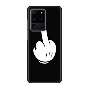 CaseCompany Middle finger black: Volledig geprint Samsung Galaxy S20 Ultra Hoesje