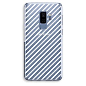 CaseCompany Strepen zwart-wit: Samsung Galaxy S9 Plus Transparant Hoesje