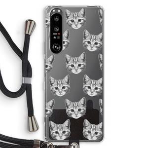 CaseCompany Kitten: Sony Xperia 1 III Transparant Hoesje met koord