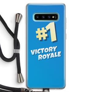 CaseCompany Victory Royale: Samsung Galaxy S10 Plus Transparant Hoesje met koord