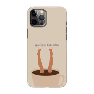 CaseCompany Aggressively drinks coffee: Volledig geprint iPhone 12 Pro Max Hoesje