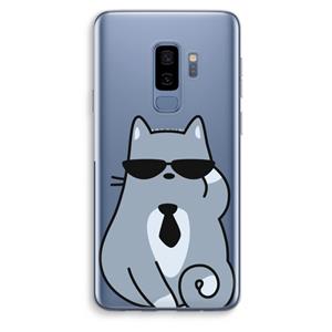CaseCompany Cool cat: Samsung Galaxy S9 Plus Transparant Hoesje