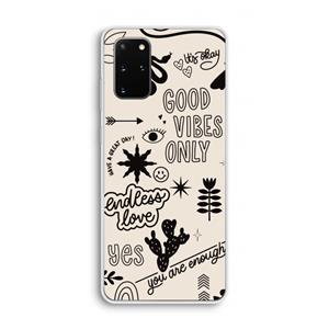 CaseCompany Good vibes: Samsung Galaxy S20 Plus Transparant Hoesje
