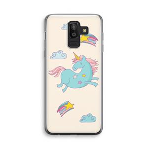 CaseCompany Vliegende eenhoorn: Samsung Galaxy J8 (2018) Transparant Hoesje