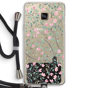 CaseCompany Sierlijke bloemen: Samsung Galaxy A3 (2016) Transparant Hoesje met koord