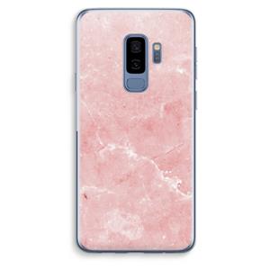 CaseCompany Roze marmer: Samsung Galaxy S9 Plus Transparant Hoesje