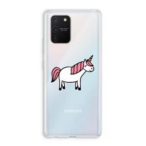 CaseCompany Eenhoorn: Samsung Galaxy S10 Lite Transparant Hoesje