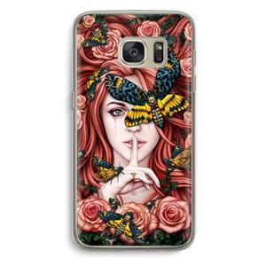 CaseCompany Lady Moth: Samsung Galaxy S7 Transparant Hoesje