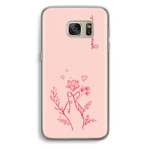 CaseCompany Giving Flowers: Samsung Galaxy S7 Transparant Hoesje