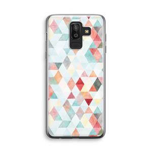 CaseCompany Gekleurde driehoekjes pastel: Samsung Galaxy J8 (2018) Transparant Hoesje