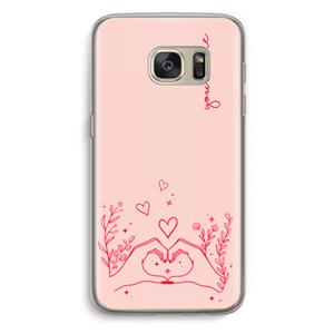 CaseCompany Love is in the air: Samsung Galaxy S7 Transparant Hoesje
