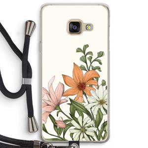 CaseCompany Floral bouquet: Samsung Galaxy A3 (2016) Transparant Hoesje met koord