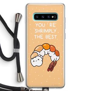 CaseCompany You're Shrimply The Best: Samsung Galaxy S10 Plus Transparant Hoesje met koord
