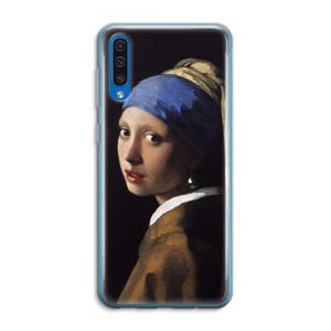 CaseCompany The Pearl Earring: Samsung Galaxy A50 Transparant Hoesje