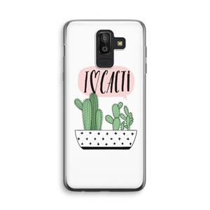 CaseCompany I love cacti: Samsung Galaxy J8 (2018) Transparant Hoesje