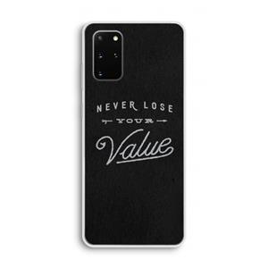 CaseCompany Never lose your value: Samsung Galaxy S20 Plus Transparant Hoesje