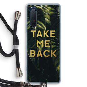 CaseCompany Take me back: Sony Xperia 5 II Transparant Hoesje met koord