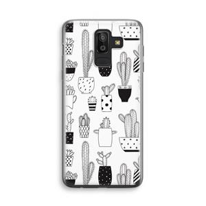 CaseCompany Cactusmotief: Samsung Galaxy J8 (2018) Transparant Hoesje