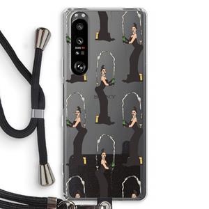 CaseCompany Pop Some Kim: Sony Xperia 1 III Transparant Hoesje met koord